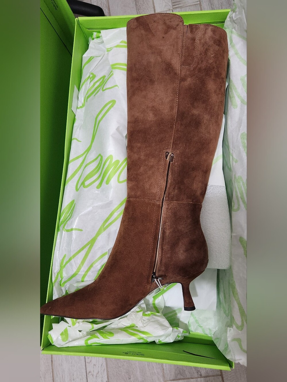 Sam Edelman Women's Taylin Brown Knee-High Kitten Heel Boots - Picture 2 of 6